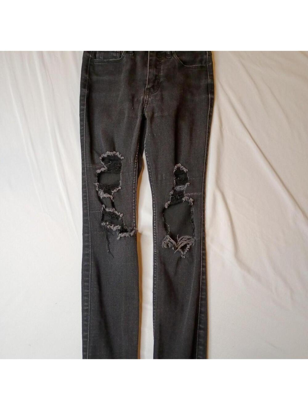 American Eagle Outfitters Women's Black and Grey Jeans
